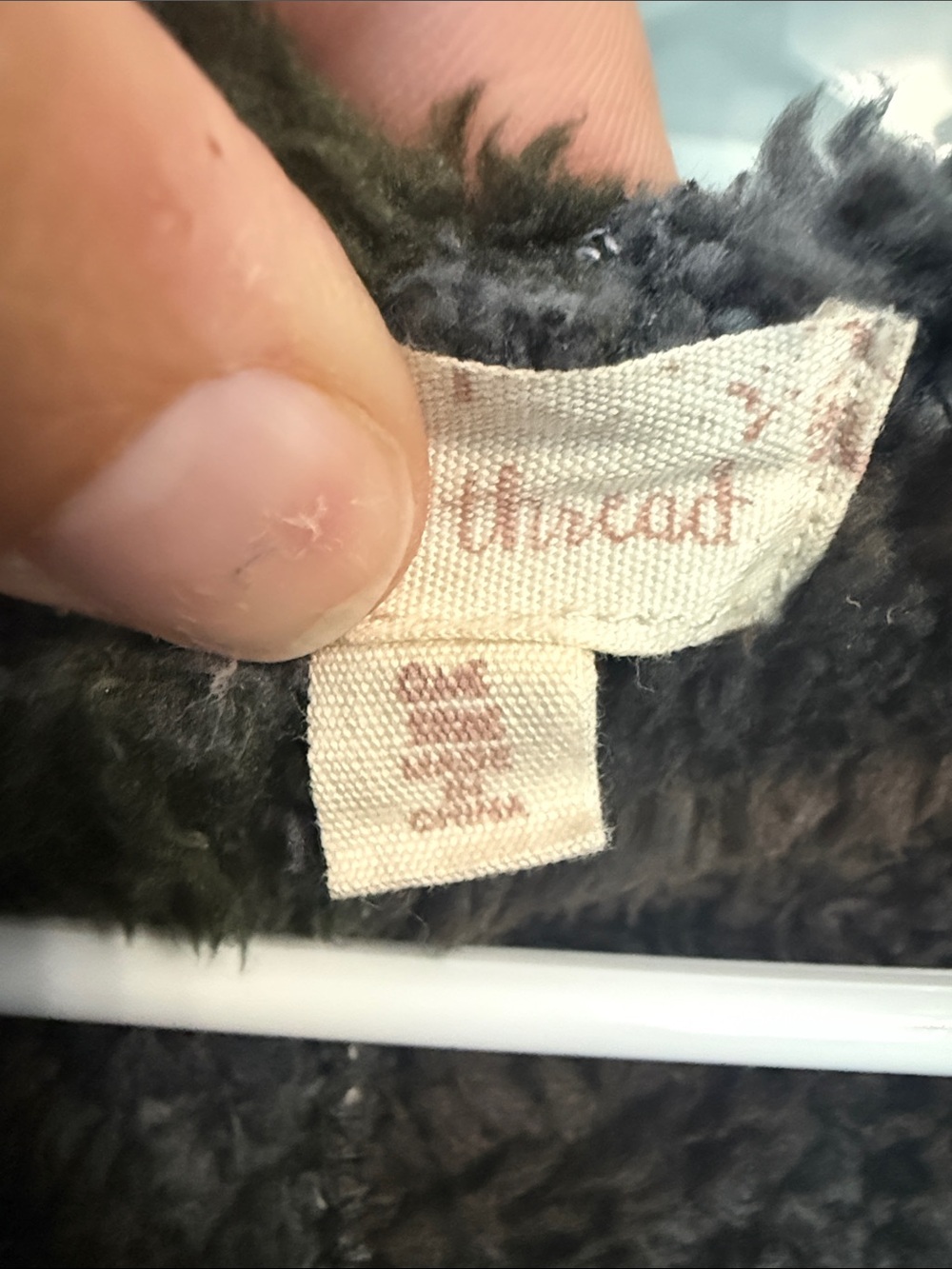 Hem & Thread Camo Hooded Sherpa Jacket - Olive/Gray/Brown One Size Fits Most - Picture 7 of 7